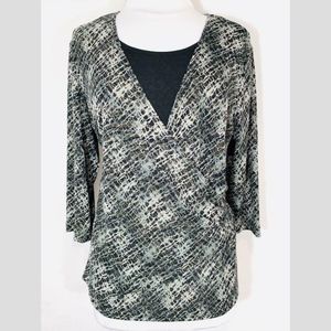 NWT's CHRISTOPHER & BANKS Faux wrap Top sz XL